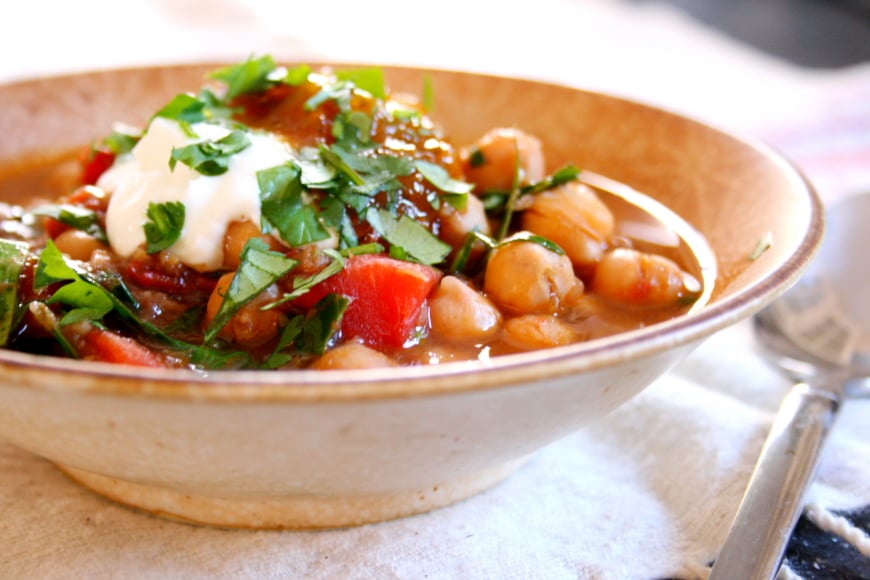 indian spiced chickpea stew