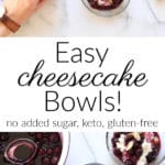 Cherries in port with fresh ricotta cheese in bowl