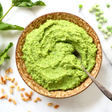 This vibrant, vegan pea pesto will brighten up any meal!