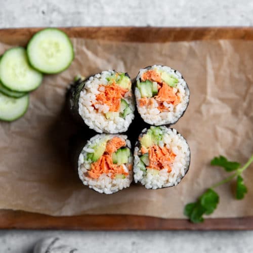 smart garbage gallery Easy Spicy Salmon Sushi Burrito Recipe | From Scratch Fast