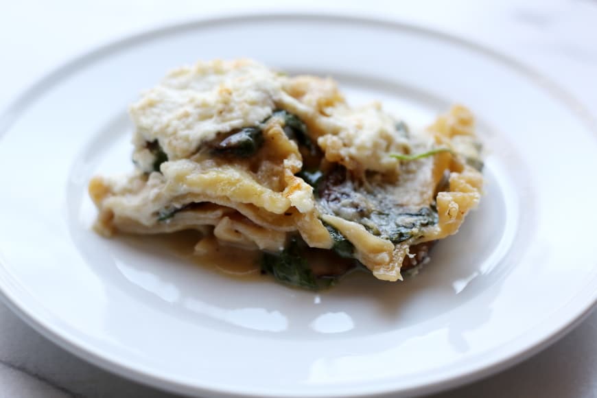 Mushroom & Spinach Skillet Lasagna