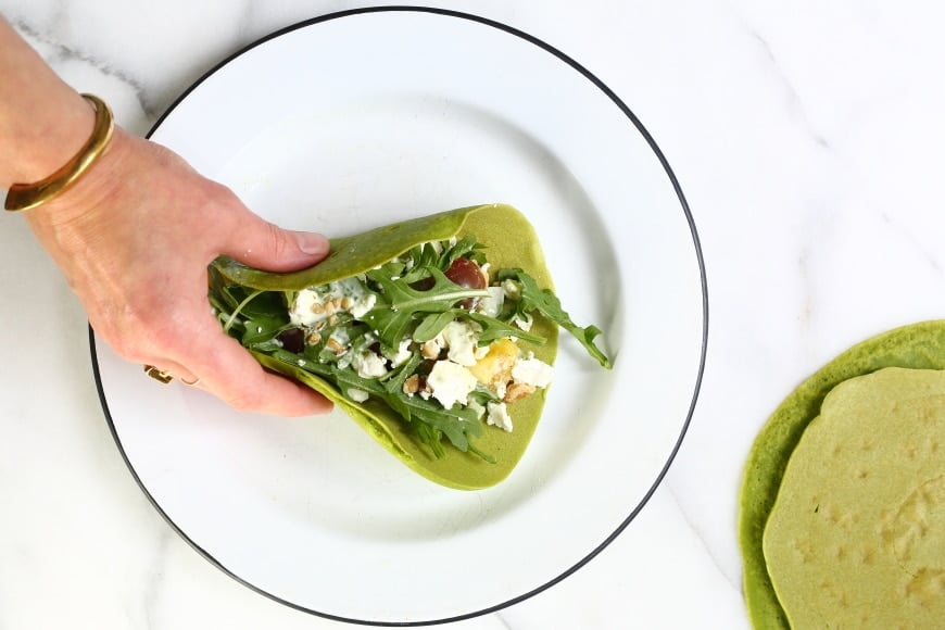 These easy and healthy green chickpea flatbreads are perfect for quick lunches and weeknight dinners!