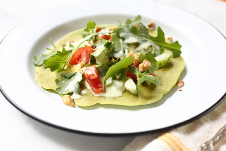 These easy and healthy green chickpea flatbreads are perfect for quick lunches and weeknight dinners!