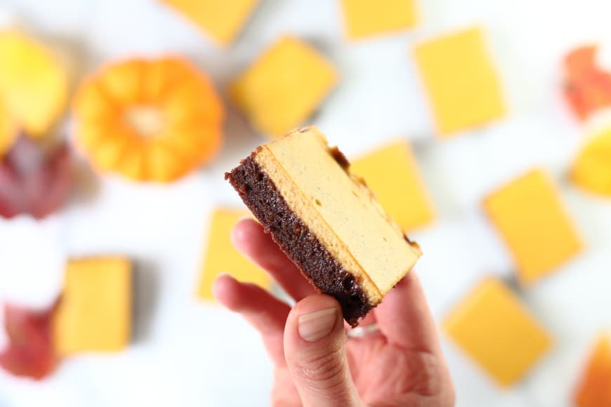 gluten free pumpkin cheesecake brownies