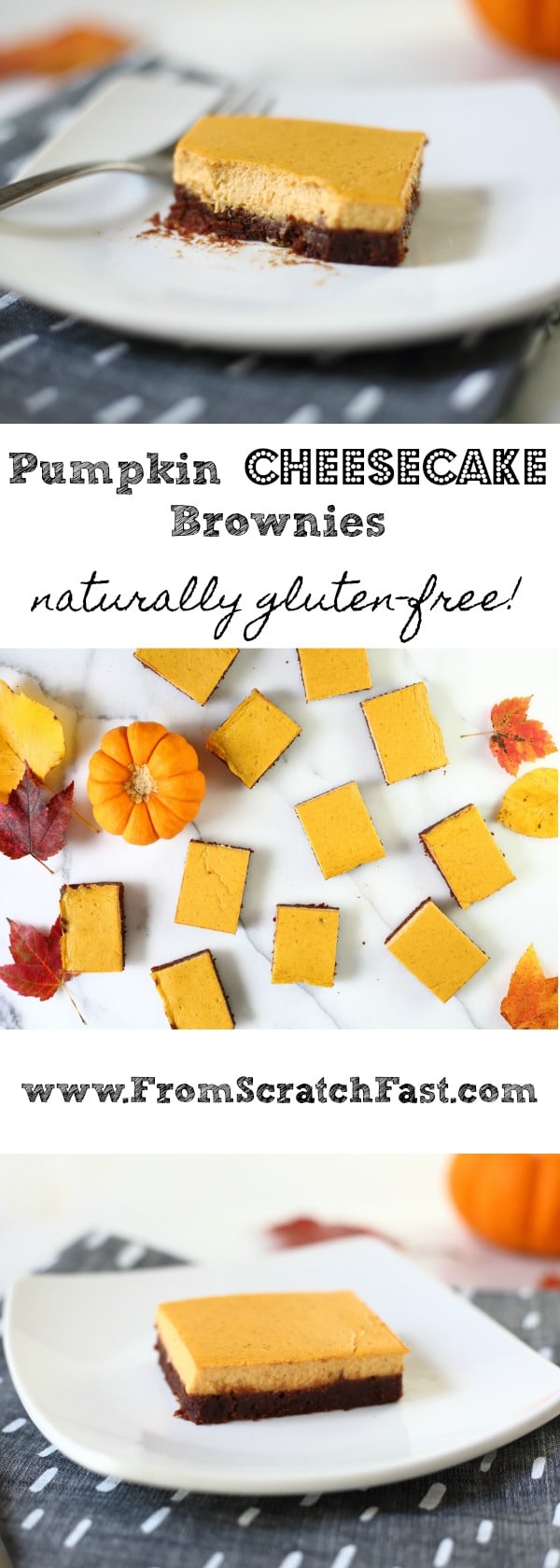 Pumpkin Cheesecake Brownies (Gluten Free) From Scratch Fast