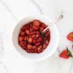 Easy shortcake recipe, roasted strawberries and rhubarb