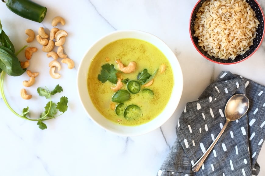 coconut cashew curry soup from seriously good freezer meals
