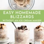 A homemade blizzard topped with crushed cookies.