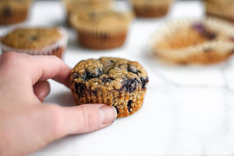 The Best Blueberry Blender Muffins! (GlutenFree) From Scratch Fast