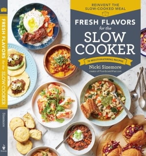 The Fresh Flavors for the Slow Cooker book cover. 