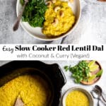 Red lentil dal in the slow cooker