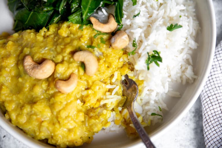 Easy Slow Cooker Dal Recipe with Coconut & Curry From Scratch Fast