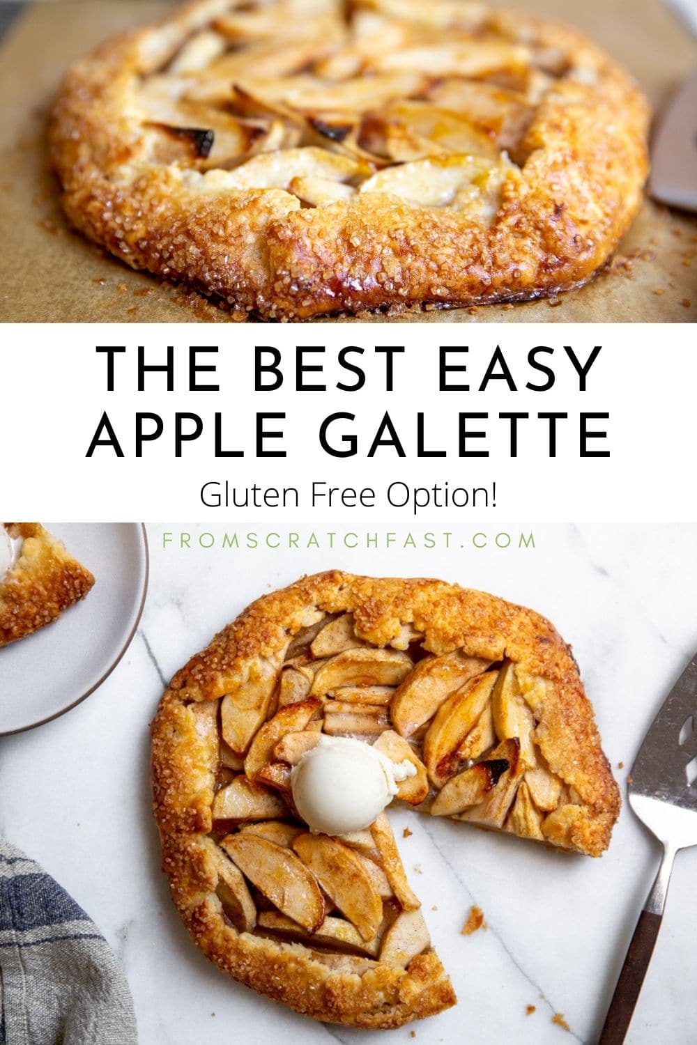 Easy Cinnamon Vanilla Apple Galette Recipe (Gluten Free Option!)