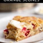 Cranberry walnut scones on a plate.
