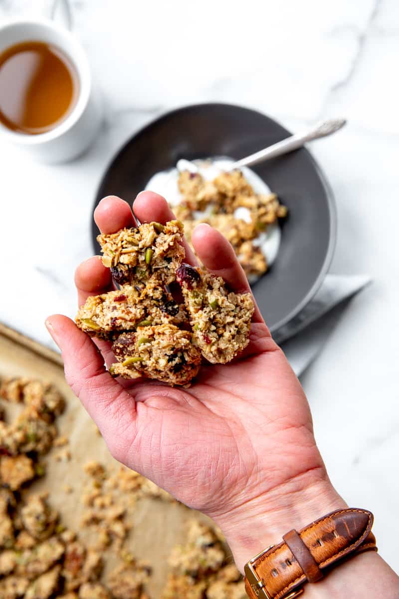Easy Granola Clusters Recipe (Gluten Free, Vegan) From Scratch Fast