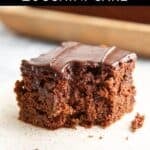 Piece of gluten free zucchini cake on plate