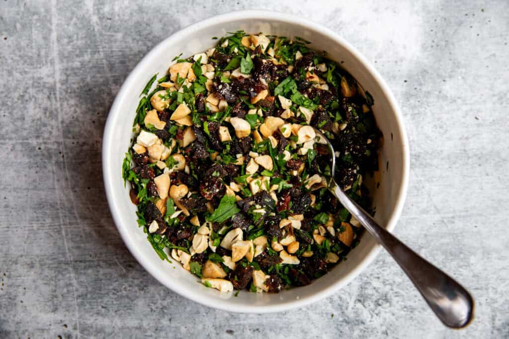 the gremolata in a bowl