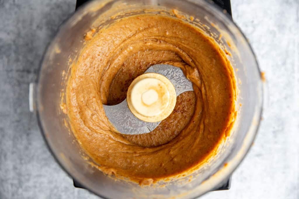 date caramel blending in a food processor